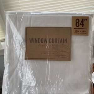 White Curtains- 2 panels